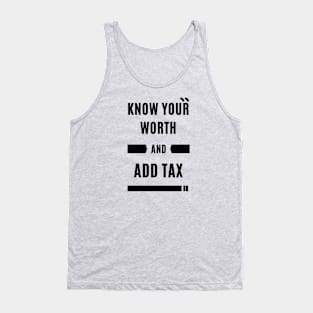 Know Your Worth - Dark Tank Top